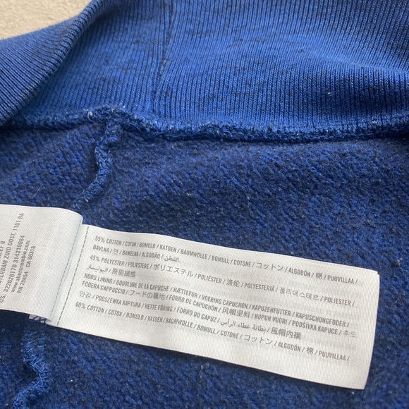 Hollister Blue Black Warm Hoodie Kangaroo Pockets & Drawstrings Men's Size M ! - Picture 6 of 8